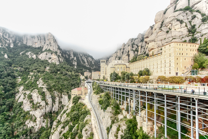 Sanctuary of Santa Maria in Montserrat mountains, Spain