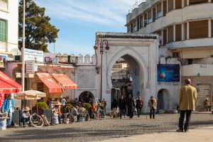 Ancient gate to Medina of Tangier, Morocco