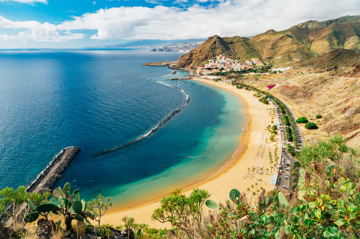 Picturesque view of Playa de las Teresitas beach