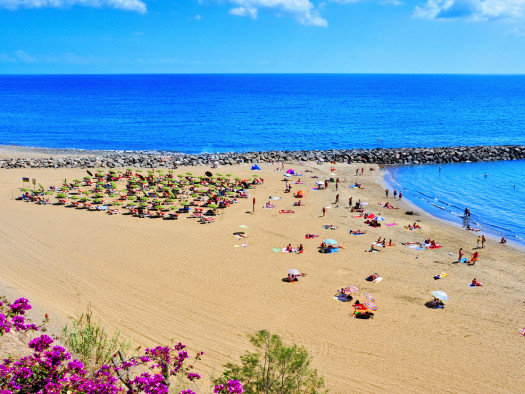 Playa del Ingles en Maspalomas, Gran Canaria.