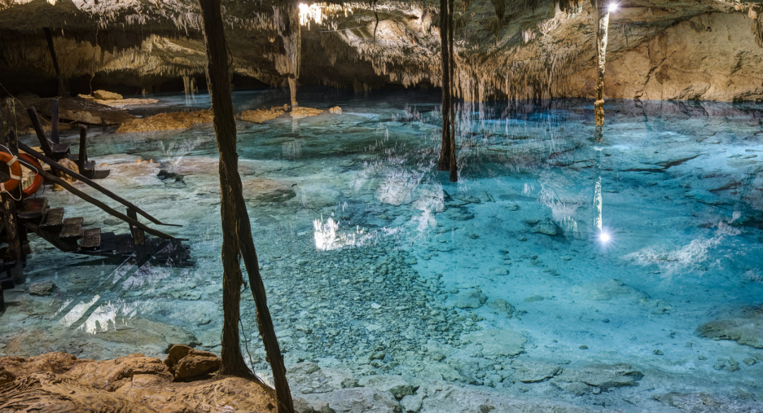Cenote Riviera Maya, Playa del Carmen, Mexico.