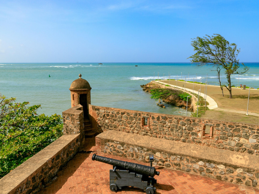 View from Fortaleza San Felipe over the sea, Puerto Plata, Dominican Republic