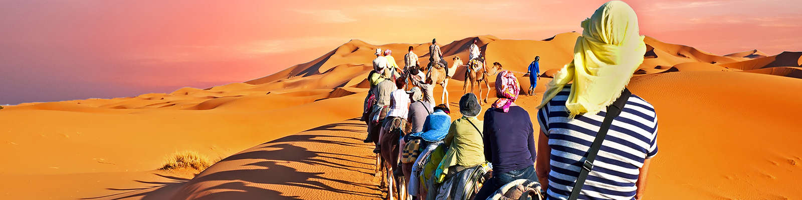 Recorre el desierto arábico en camello